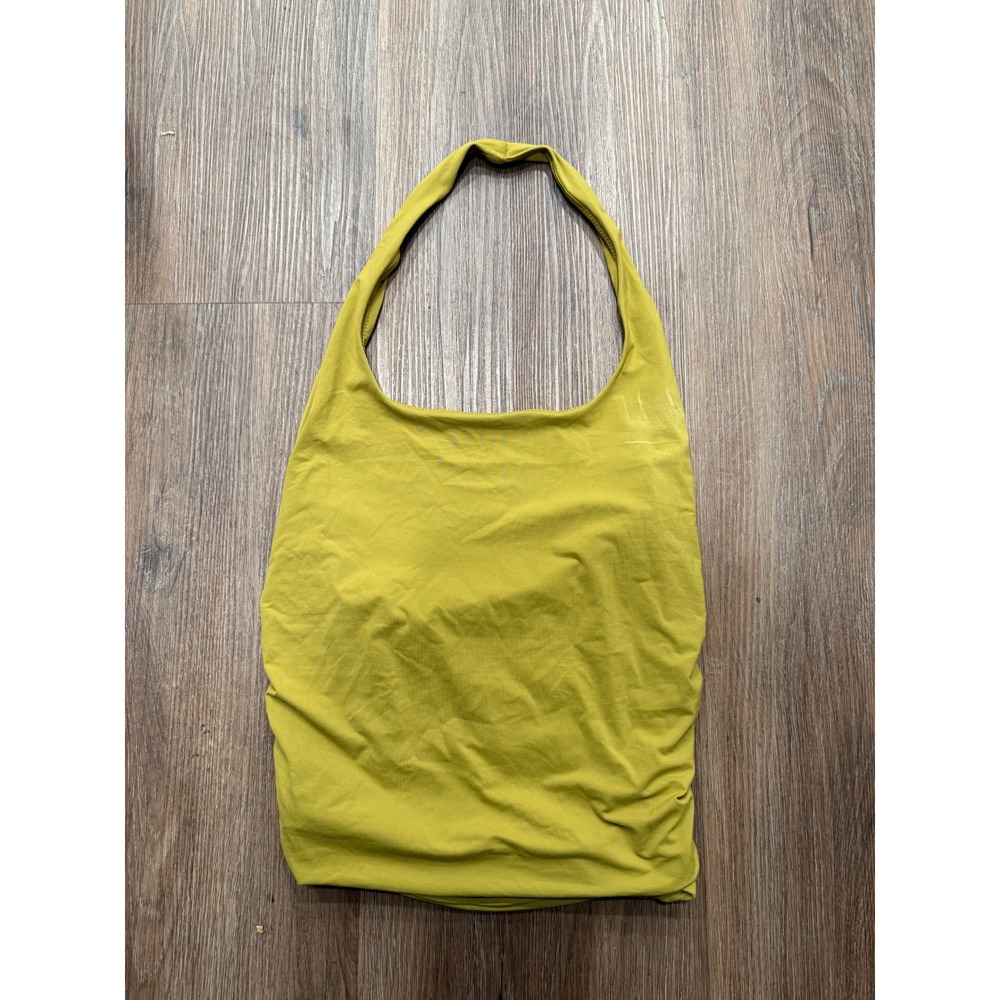 SUUKSESS Womens XS Chartreuse Green Halter Neck Ruched Side Sleeveless Top‎